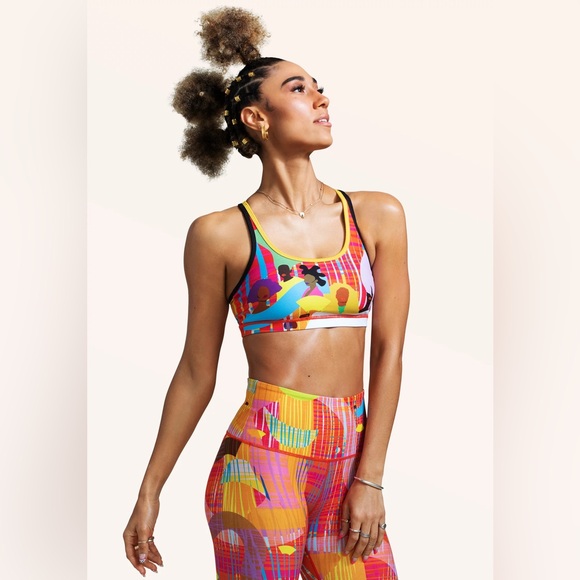 Peloton x Monica Ahanonu Strappy Bra and High-Waisted Leggings - Size Medium - Picture 1 of 7